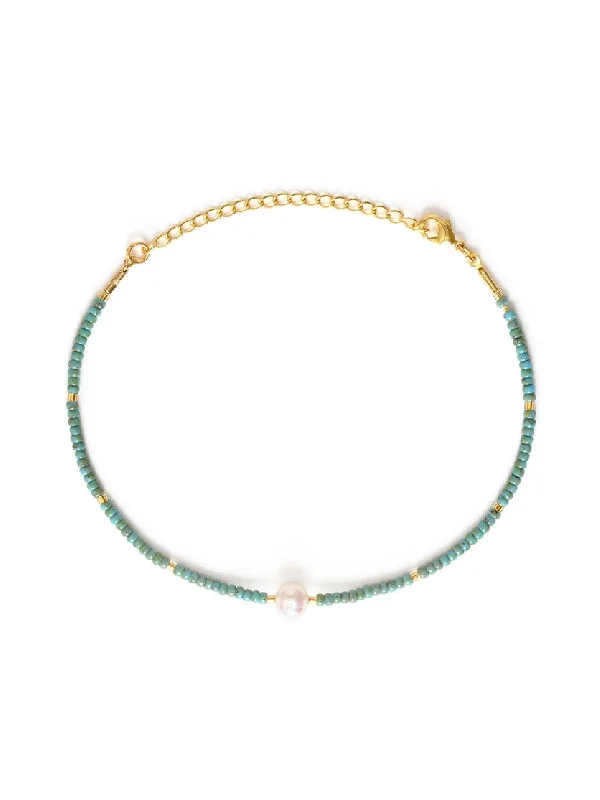 gold and diamond nose stud Pearl & Miyuki Beaded Bracelet by Amano Studio