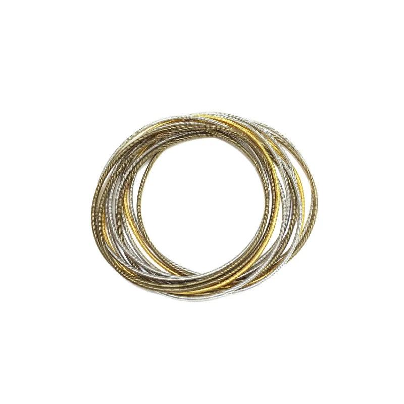 gothic claw ring men’s silver Piano Wire Bangles, Gold & Silver