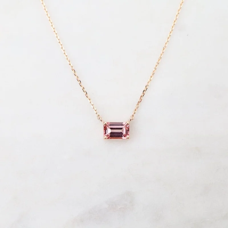 celestial zodiac sign necklace 14K Rose Gold Morganite Topaz Necklace
