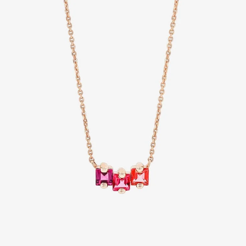 personalized couple’s bracelet engraved Red Ombre Mini Bar Pendant