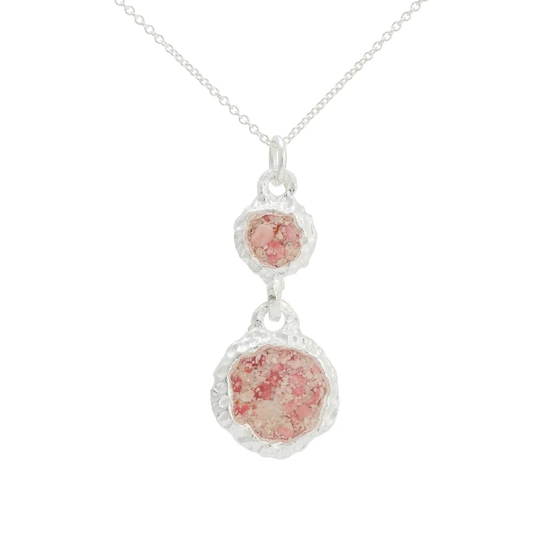 minimal diamond bar necklace Reef ~ Boiler Double-Drop Pendant