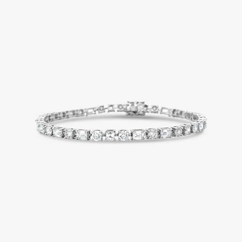 wedding anniversary diamond ring Round, Asher & Emerald Cut Tennis Bracelet