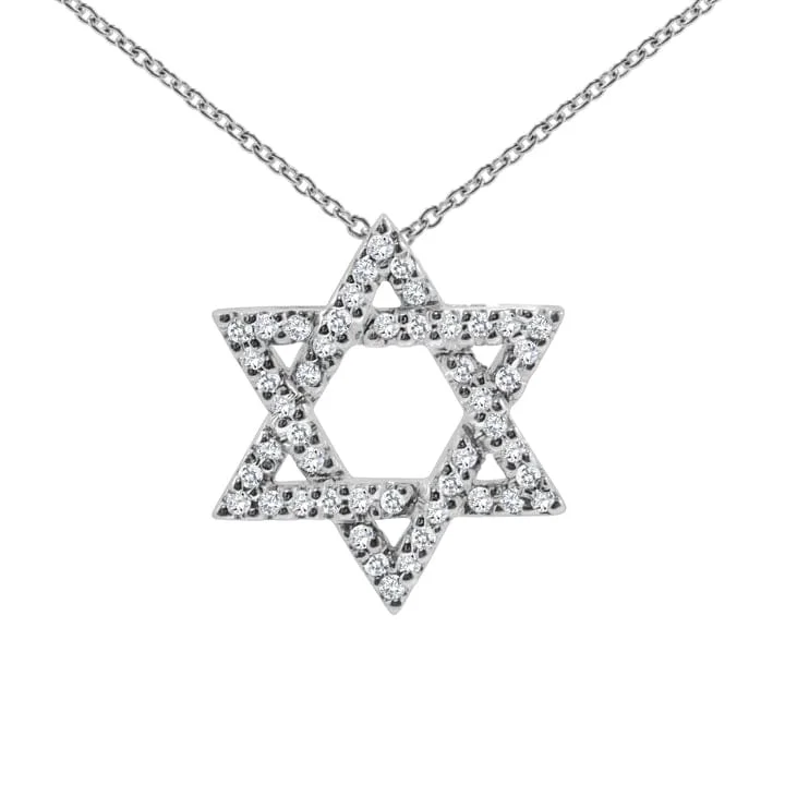 handmade leather cuff bracelet 14K Diamond Star of David Necklace