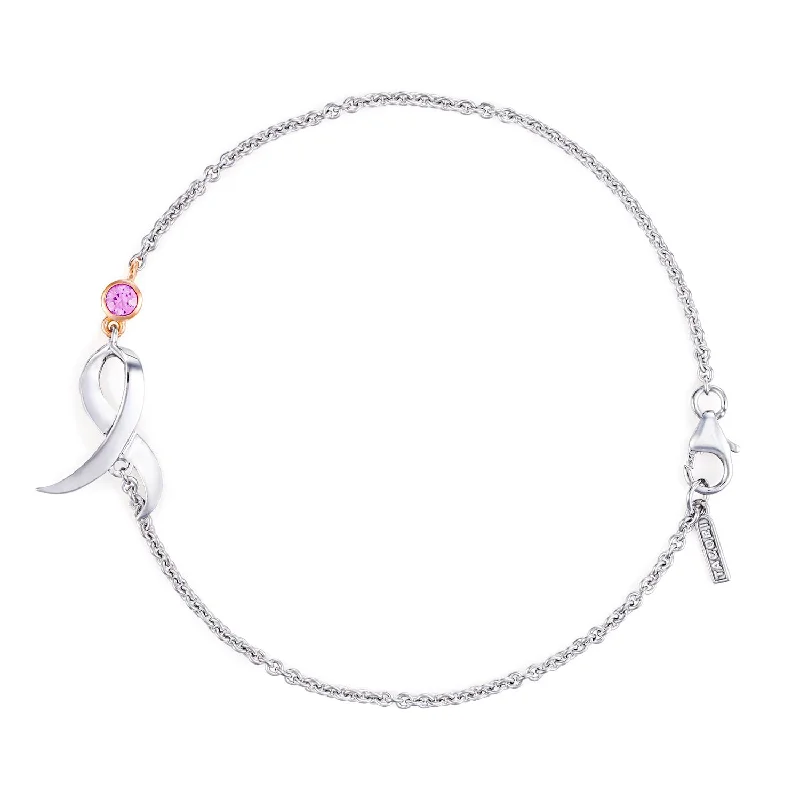 tiny diamond cross necklace Shining Strength Pink Sapphire Bracelet