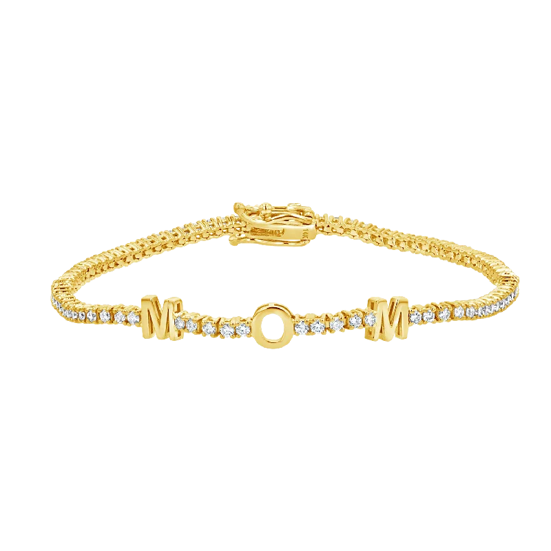 dainty birthstone ring for women Signature Diamond Letter Tennis Bracelet