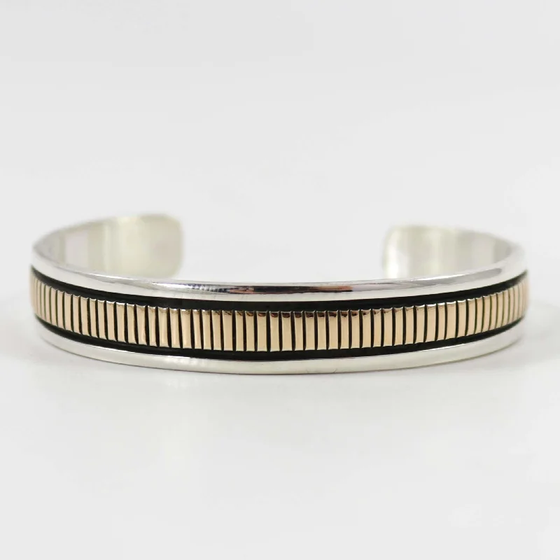 minimalist rose gold bracelet Silver and Gold Cuff