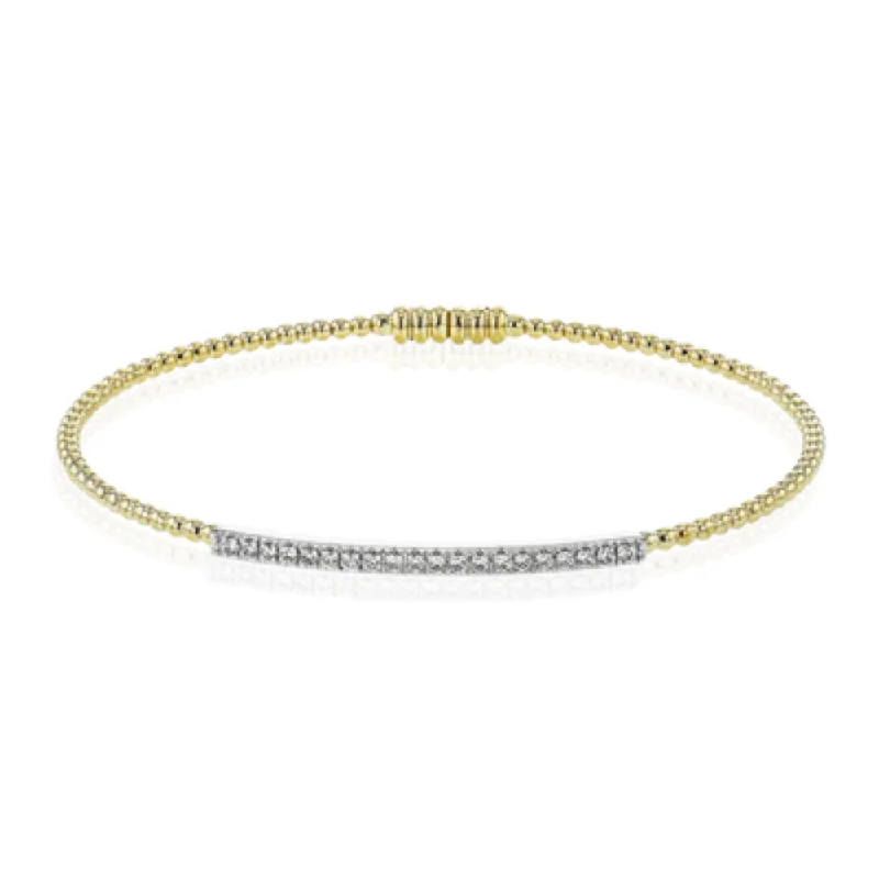 handmade leather pendant necklace Simon G. 18k Two-Tone Beaded Bangle with Diamonds handmade leather pendant necklace Simon G. 18k Two-Tone Beaded Bangle with Diamonds