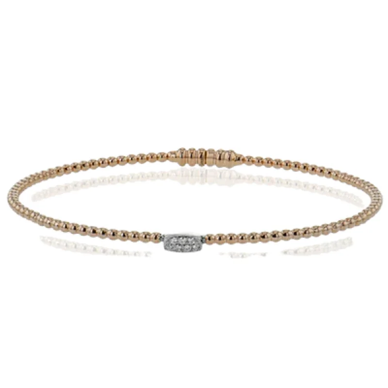 vintage-inspired moonstone necklace Simon G. Beaded Bangle in 18k Gold with Diamond