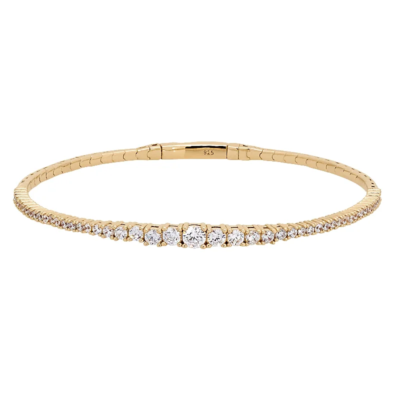 star-shaped cartilage stud earrings Single Row Graduated Flex Bracelet - PREORDER