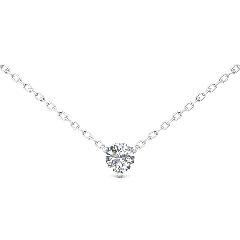 butterfly charm bracelet delicate Smyth Diamond Classics 14k Gold Round Diamond Solitaire Pendant