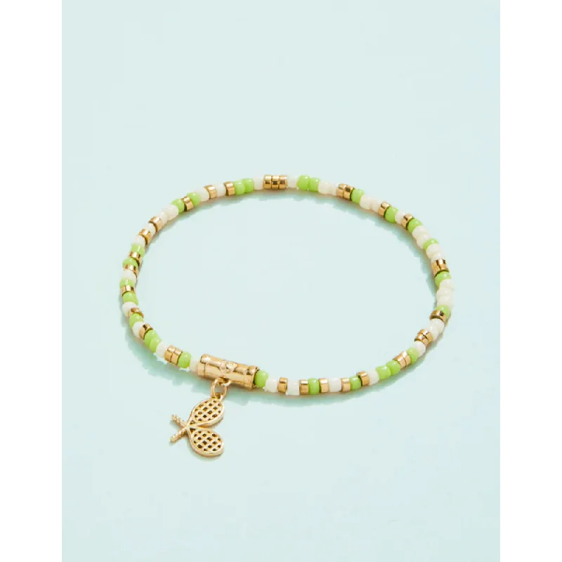 celestial lunar eclipse pendant Spartina Tennis Racket Stretch Bracelet - Lime