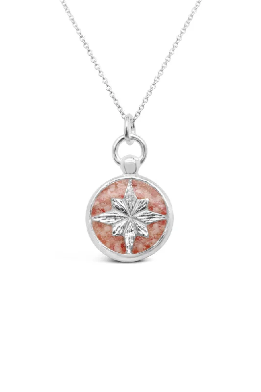 oval cut engagement ring platinum Compass Rose ~ Minimalist Pendant