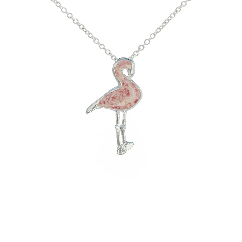 classic pearl bridal earrings Friends ~ Flamingo Pendant