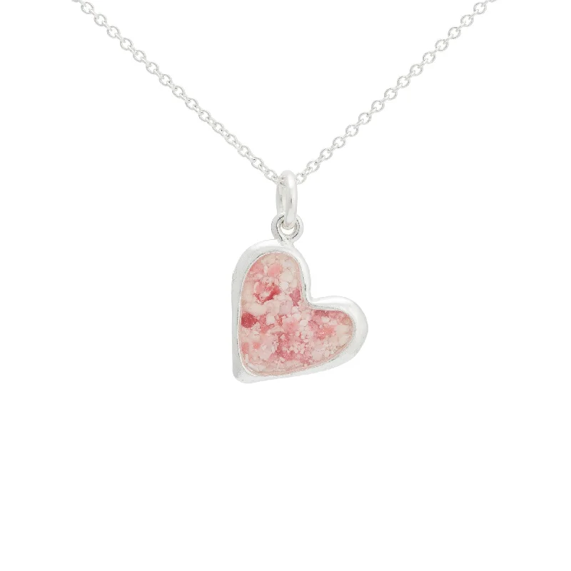 classic silver pearl earrings Splash ~ Heart (Juliet) Pendant