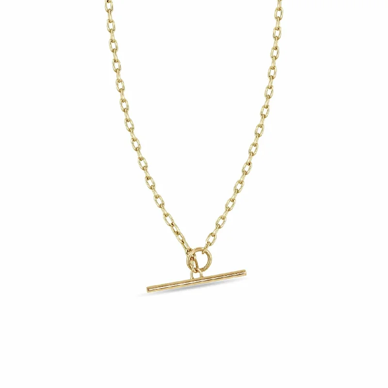 celestial crescent moon bracelet 14k Small Square Oval Link Chain Toggle Necklace