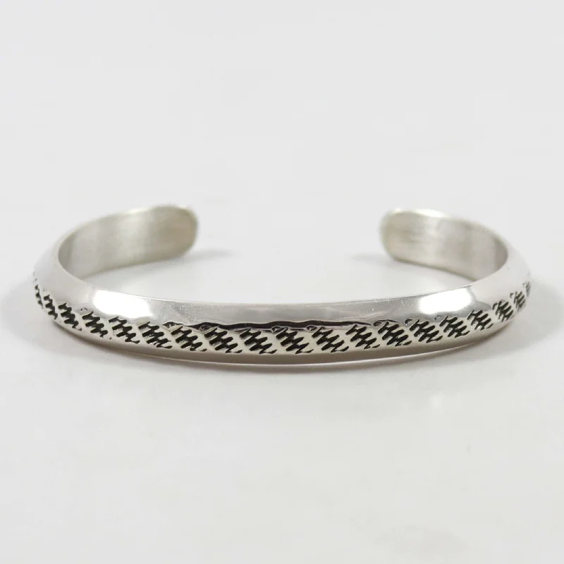 elegant drop earrings wedding Stamped Silver Cuff