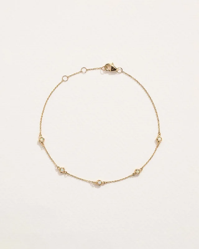 celestial moon and star necklace Opal Station Bracelet