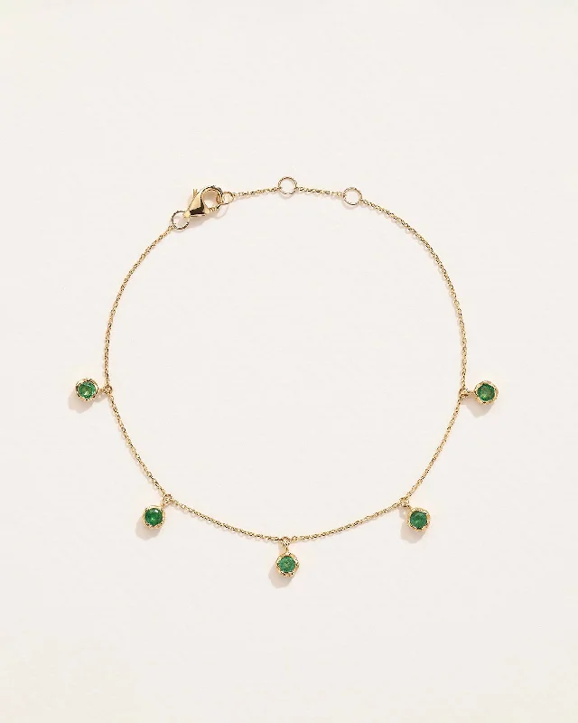 birthstone necklace for mom Emerald Station Droplet Bracelet