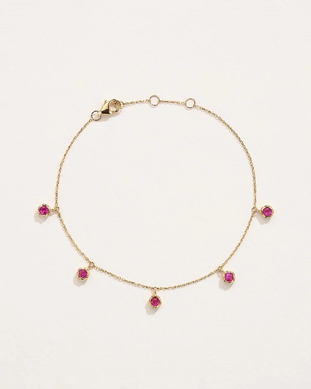 genuine ruby ring women Ruby Station Droplet Bracelet