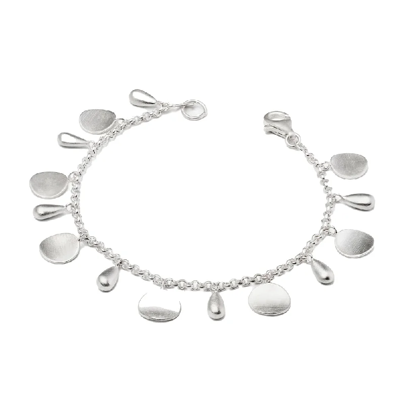 vintage diamond drop necklace Sterling Silver Falling Teardrop Bracelet