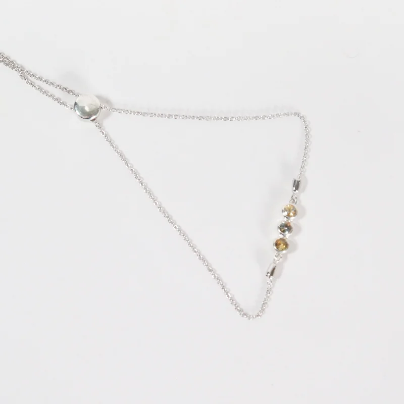dainty beaded stretch bracelet Sterling Silver MT Sapphire Bracelet