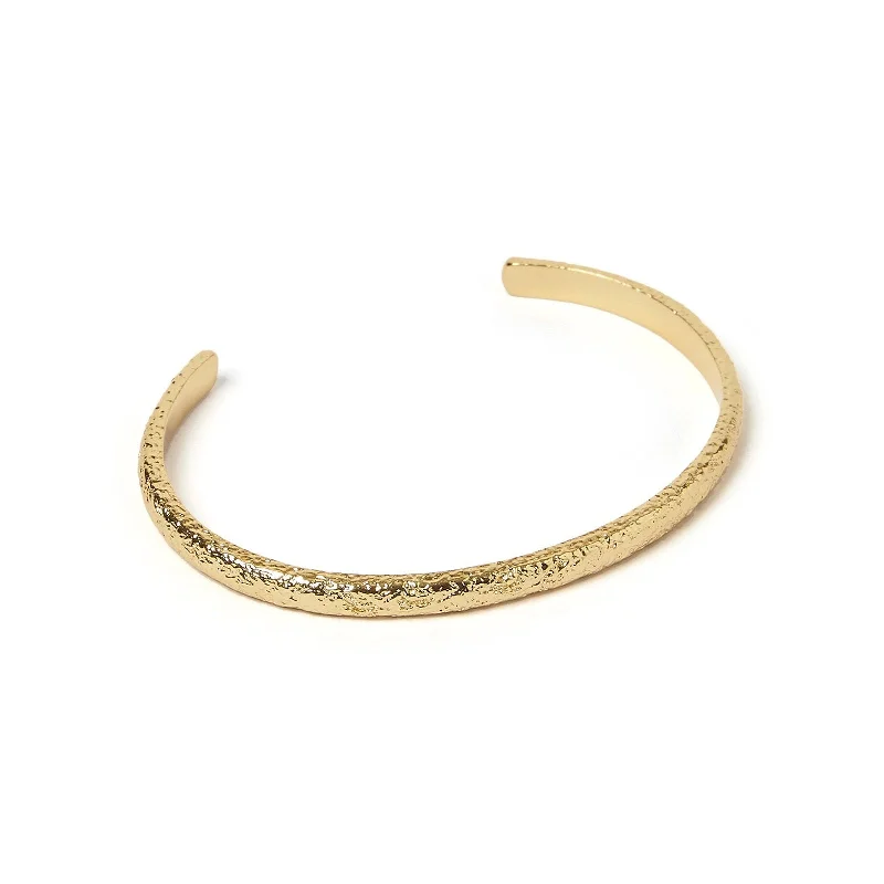 handcrafted braided silver bracelet Stevie Gold Cuff Bracelet