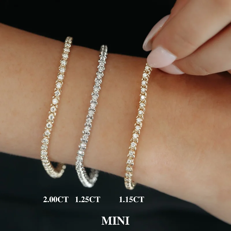 ruby and diamond engagement ring Straight Line “Classic” Mini Diamond Tennis Bracelet
