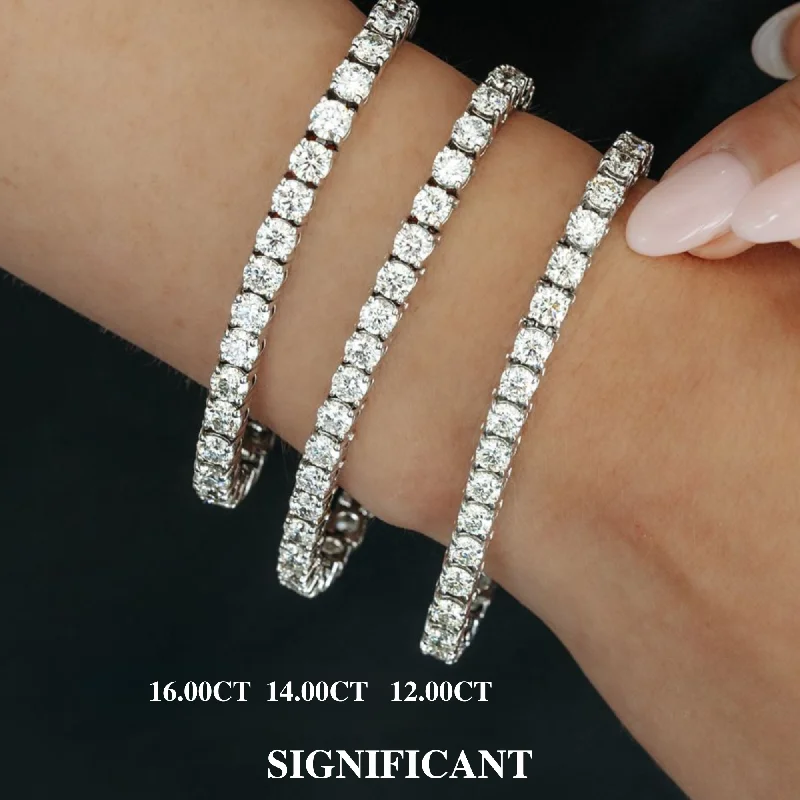 cute cat charm bracelet Straight Line “Classic” Significant Diamond Tennis Bracelet