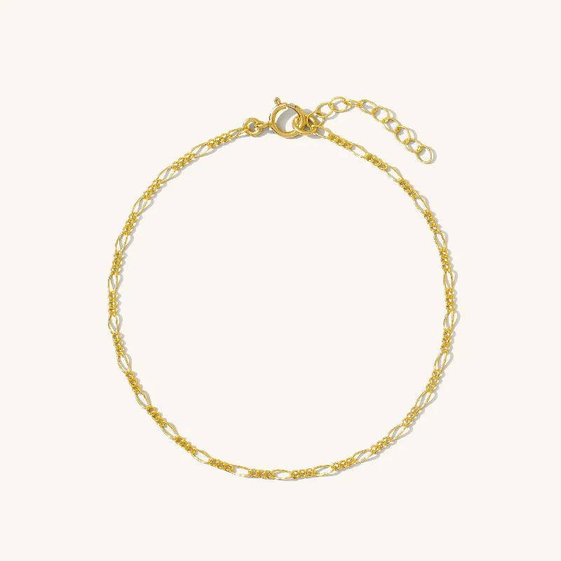 handmade leather ring Thin Figaro Bracelet