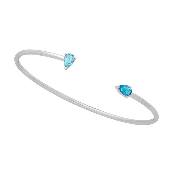 titanium black matte ring Topaz Cuff Bracelet