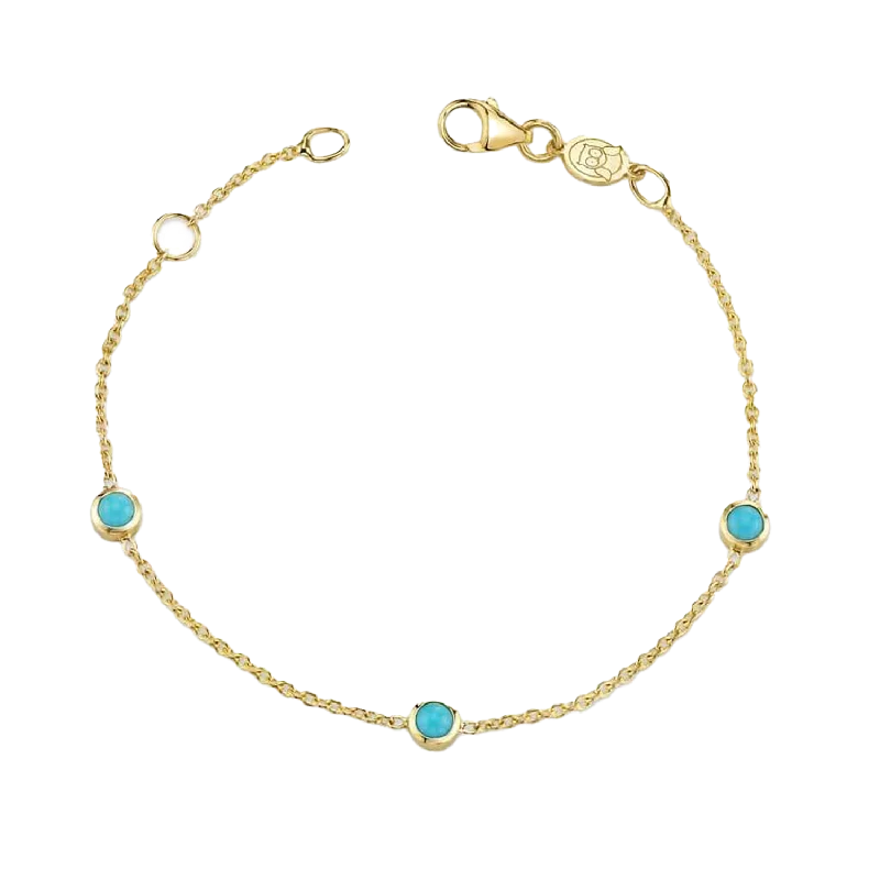 chunky gemstone cuff bracelet Turquoise 3 Stone Bracelet
