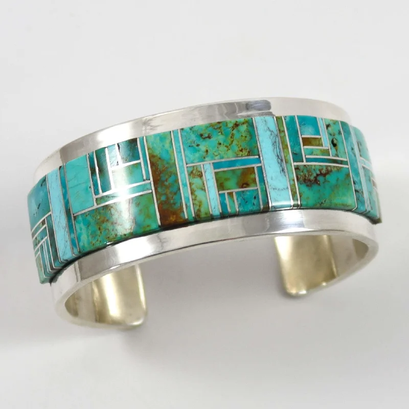 elegant aquamarine drop earrings Turquoise Inlay Cuff