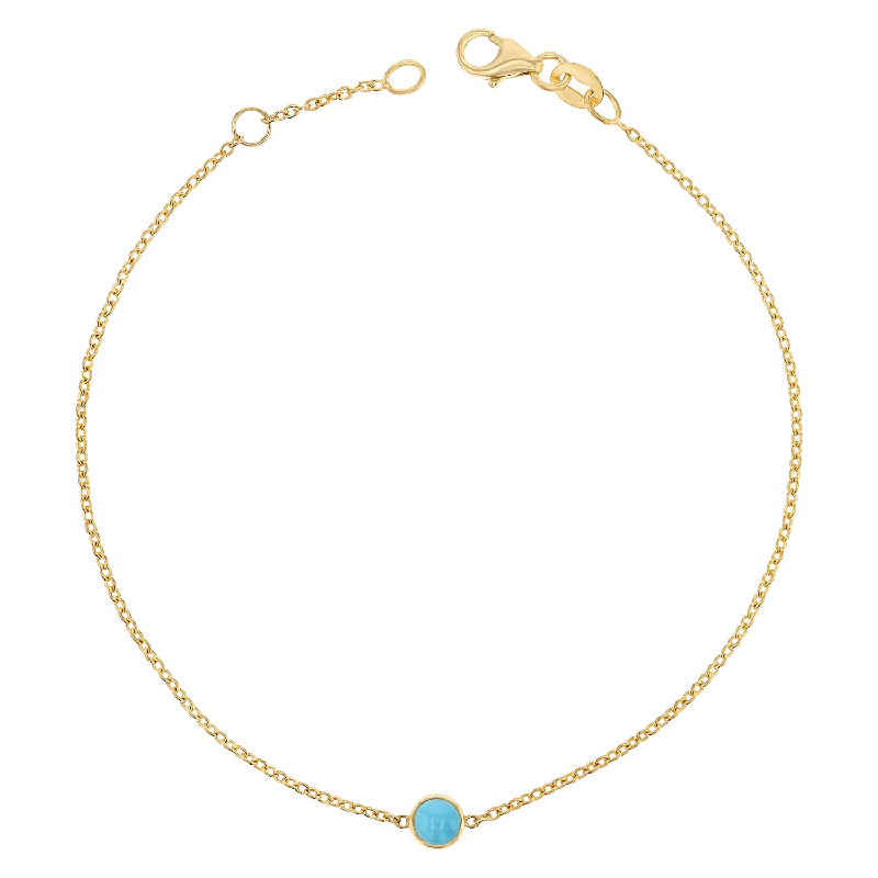 silver-plated bar necklace Turquoise Solitaire Bracelet