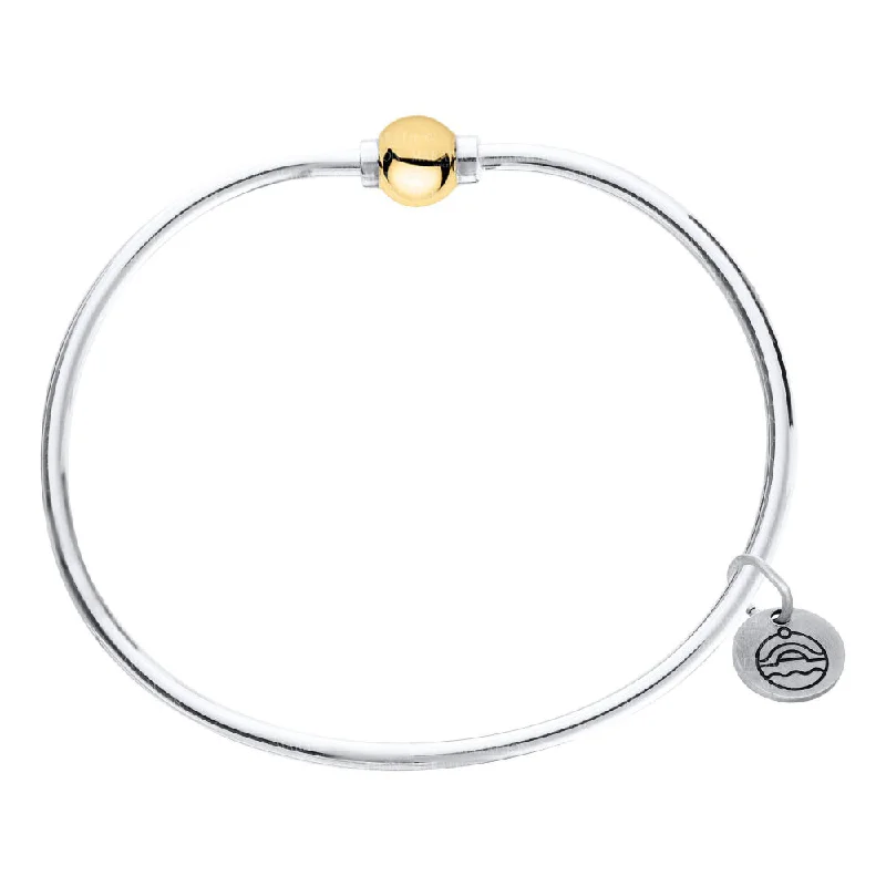 braided wedding ring men Cape Cod Two Tone Single Bead Bracelet