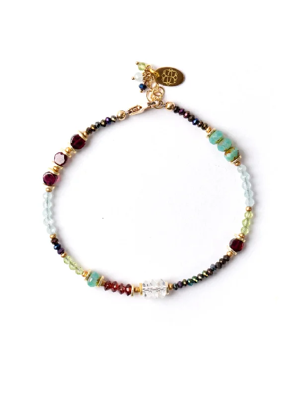 amethyst healing crystal necklace Vineyard Stone Collage Bracelet by Anne Vaughan