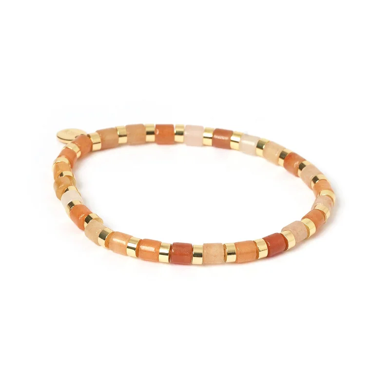 handcrafted raw crystal pendant Vixen Gemstone Bracelet - Aperol