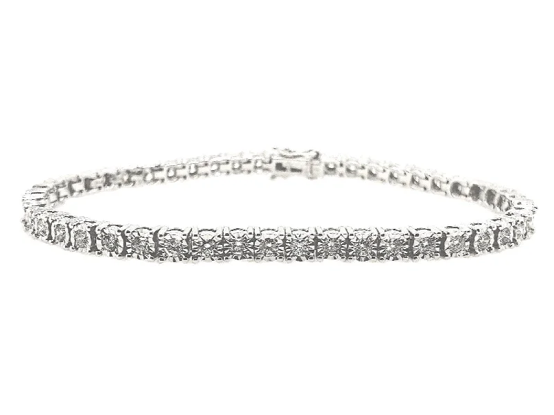 adjustable rope bracelet handmade White Gold 2.00 Cttw. Diamond Tennis Bracelet