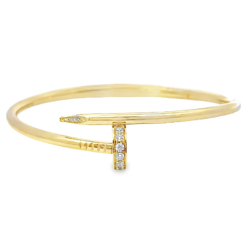 evil eye protection bracelet Yellow Gold Diamond Bangle Bracelet