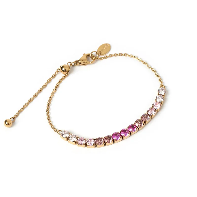 vintage diamond brooch pin Zalia Gold Bracelet - Rose