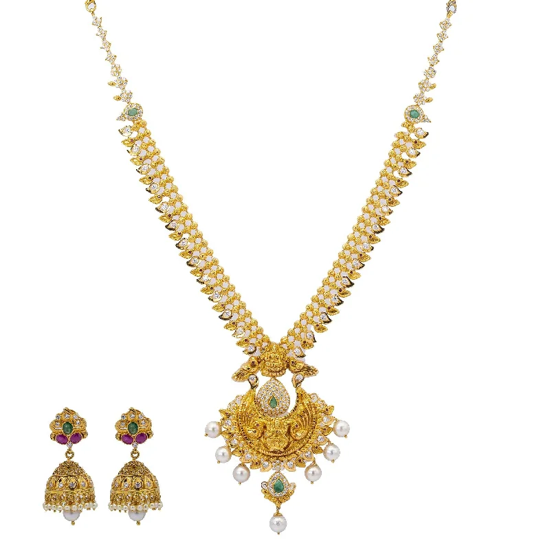 celestial sun and moon earrings 22K Gold Ananya Laxmi Jewelry Set