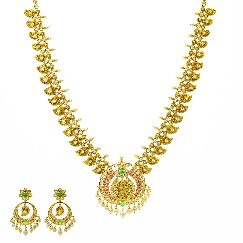 customized infinity bracelet 22K Gold & Gemstone Anjali Laxmi Set