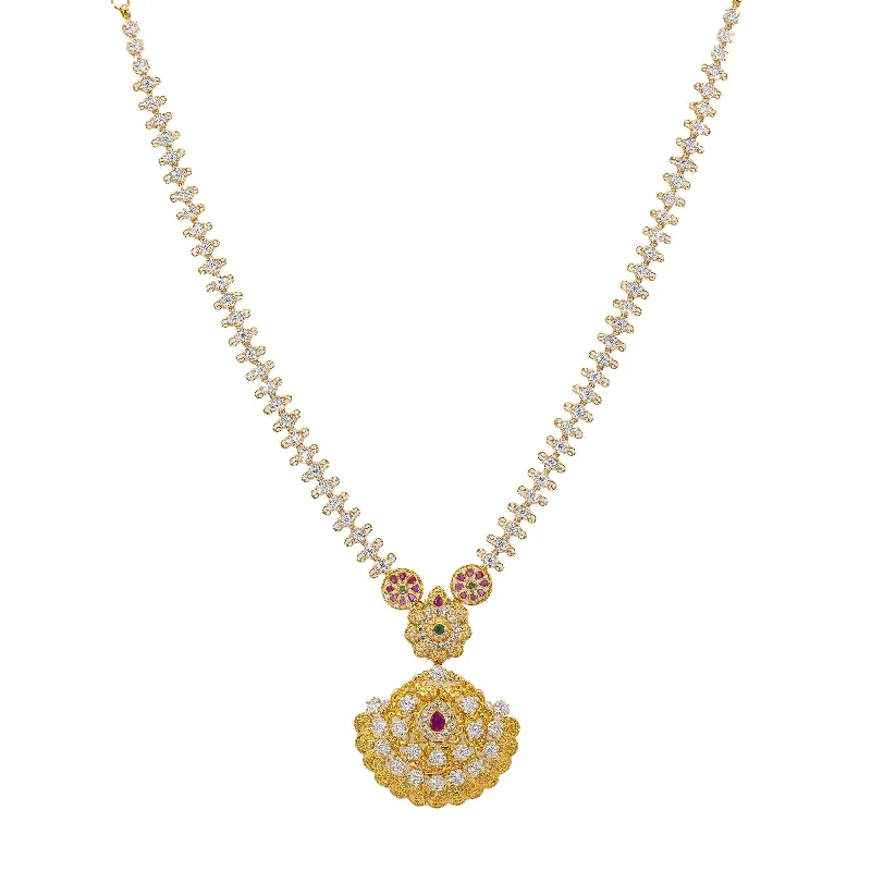 oval cut engagement ring platinum 22K Gold & Gemstone Necklace