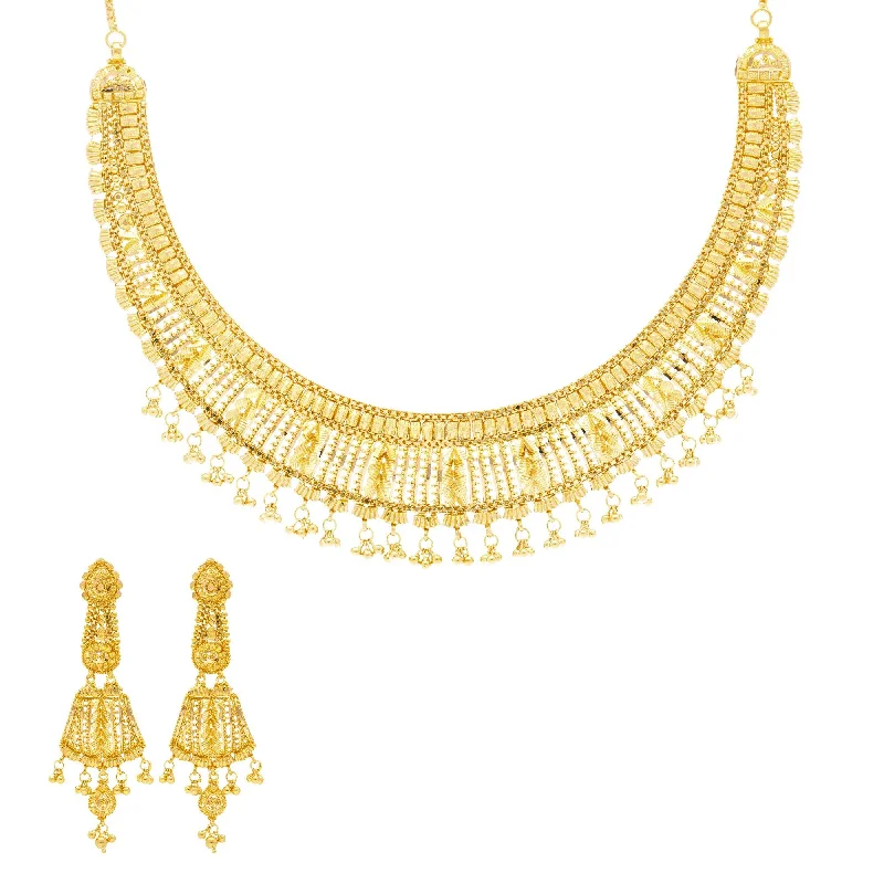 personalized bar necklace silver 22K Gold Grace Jewelry Set