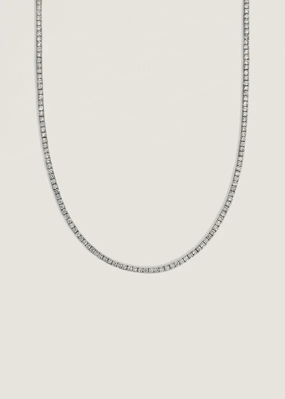 birthstone necklace for mom Diana Tennis Necklace Diamond 6.20ctw White Gold