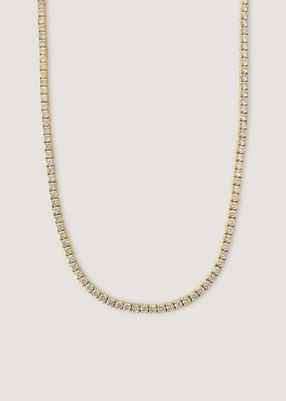 diamond halo engagement ring Diana Tennis Necklace Diamond 6.20ctw Yellow Gold