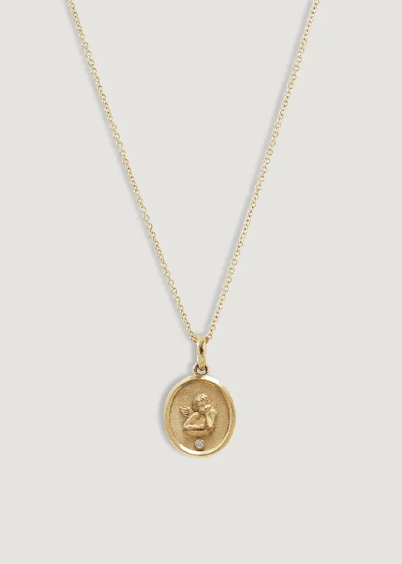 men’s silver ring with onyx Elusive Cherub Diamond Necklace