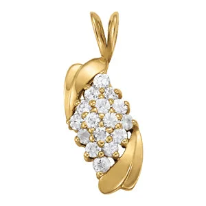white gold necklace simple Fashion Diamond Pendant