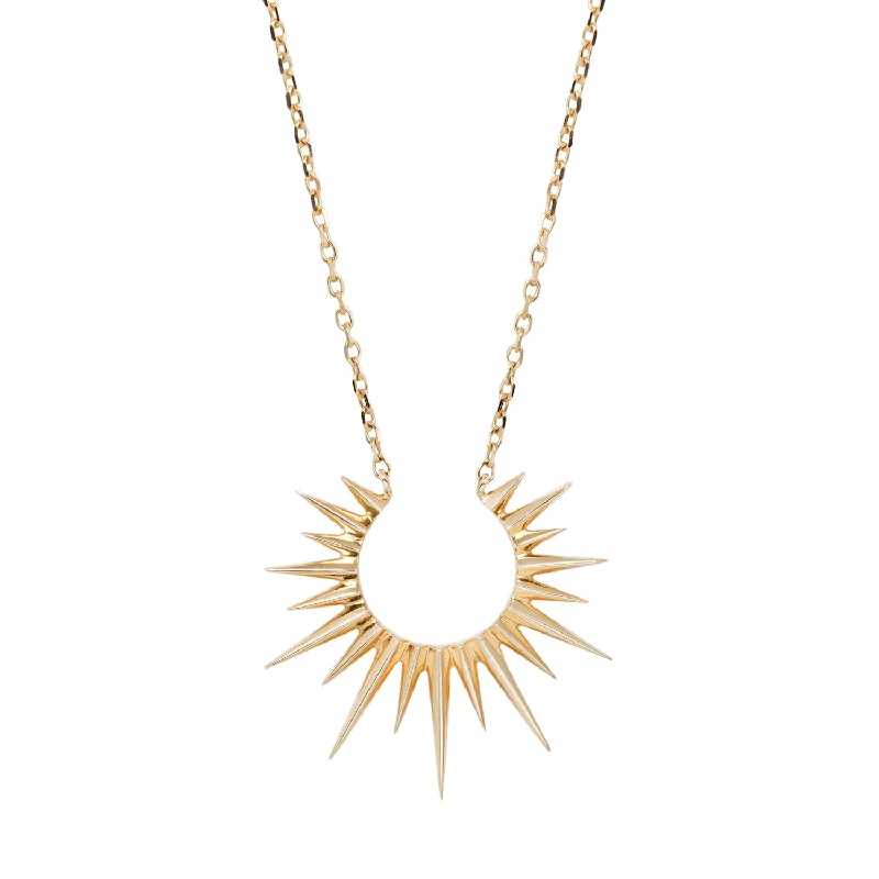 celestial sun and moon pendant Full Sun Necklace