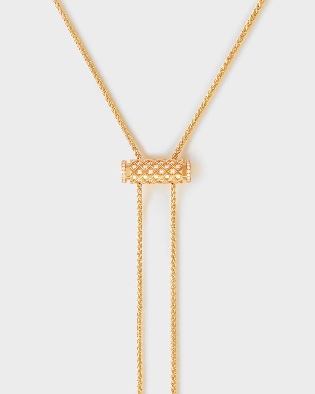 white gold infinity ring Diamond Latch Pendant on GM Chain in Yellow Gold