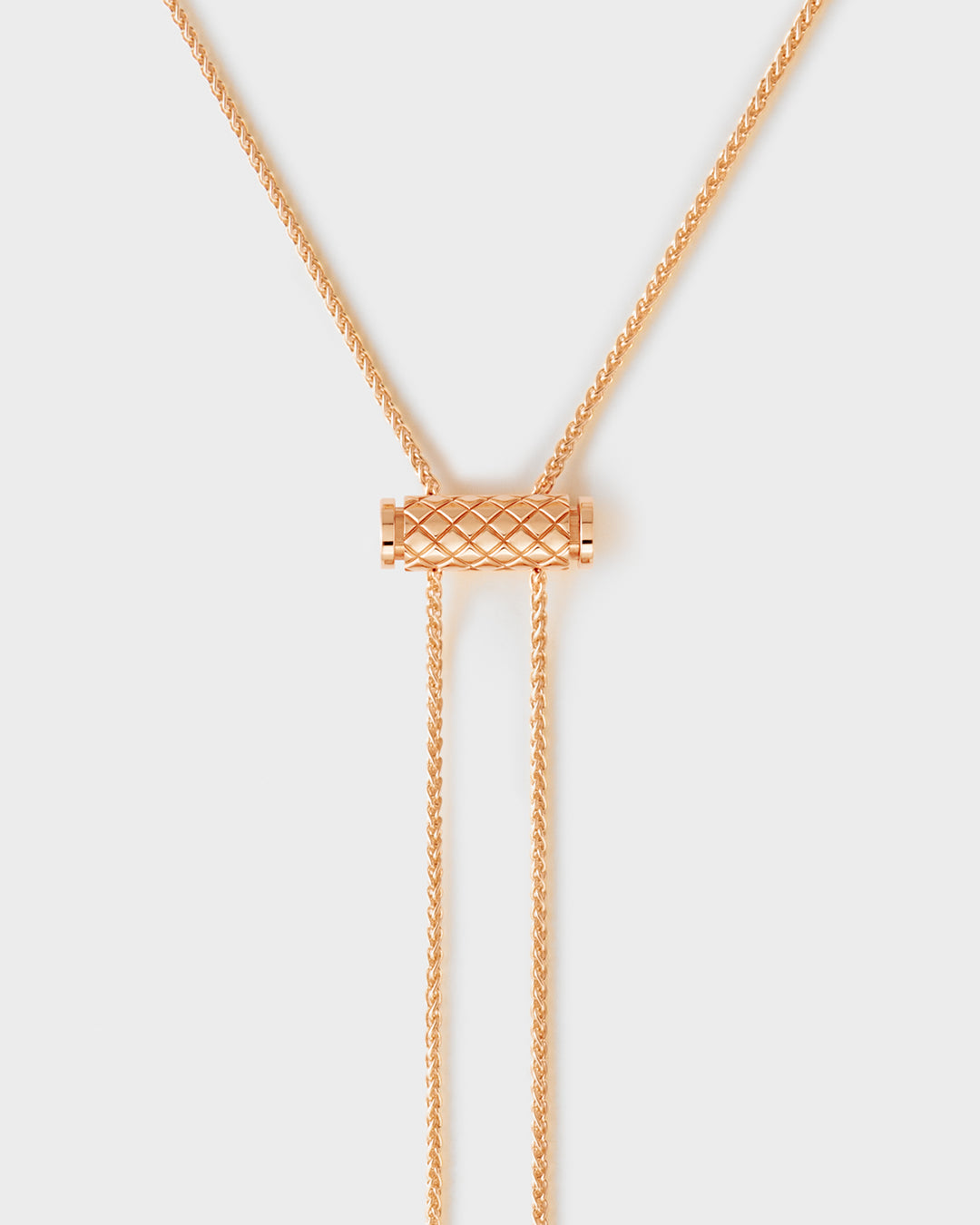 celestial sunburst necklace gold Gold Latch Pendant on GM Chain in Rose Gold
